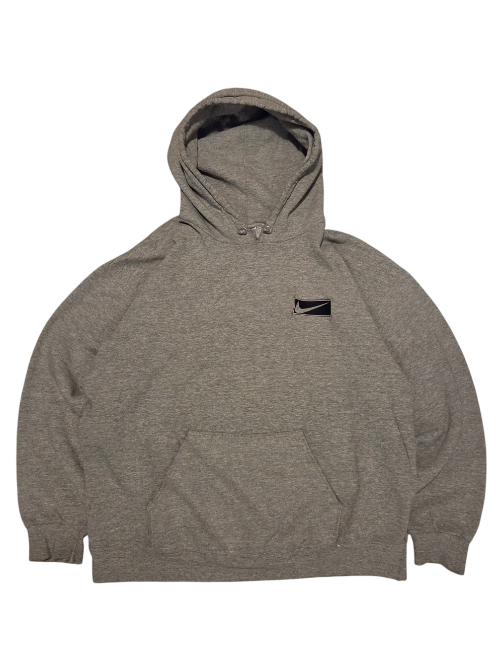 Vintage 80's Nike Gray Pullover Hoodie - Men's Classic Swoosh